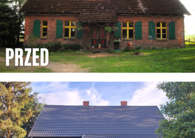 100-letni dom przed i po remoncie wymiana dachu na poniemieckim domu